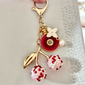 Upcycled LV Keychain/Bag Charm